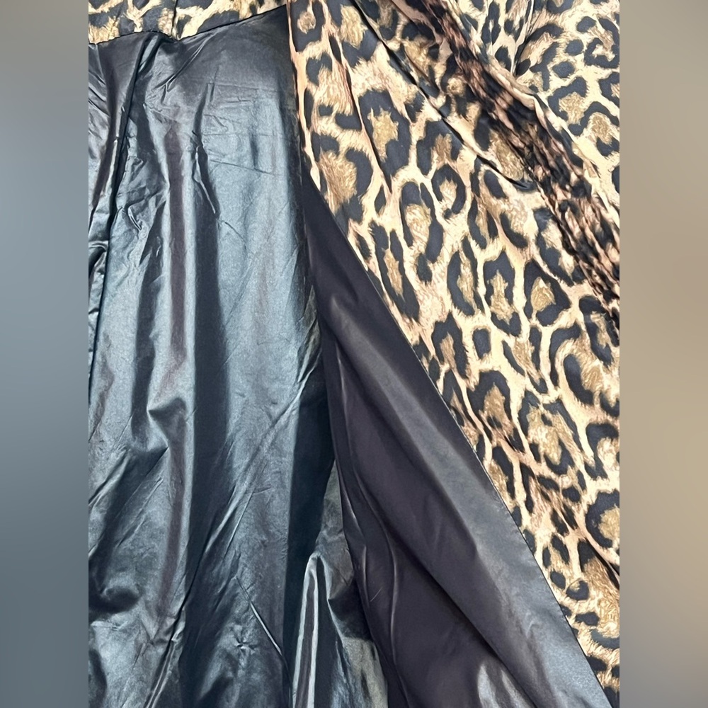 Michael Kors Leopard Print Women's Hooded Coat In Size M - Picture 12 of 16